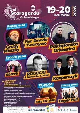 Starogard Gdański Wydarzenie Koncert Aras & Emaiks, Gruby Mielzky, FISZ EMADE TWORZYWO, PAKTOFONIKA ORKIESTRA, ELOVE, ROGUCKI & NORMALNI 